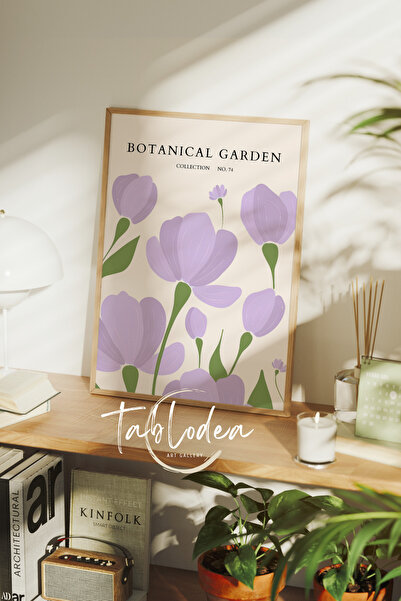 tablodea Çiçekli Minimalist Çerçeveli Poster Tablo, Çiçekli Modern Dekoratif Bohem Pinterest Duvar Tablosu