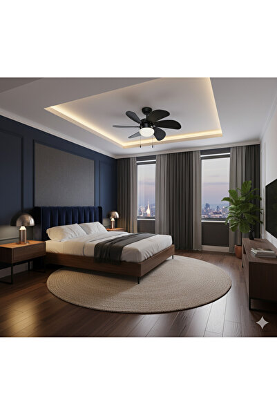 Vanti KCF279 SİYAH AHŞAP TAVAN VANTİLATÖRÜ