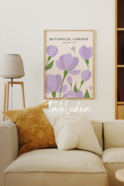 tablodea Çiçekli Minimalist Çerçeveli Poster Tablo, Çiçekli Modern Dekoratif Bohem Pinterest Duvar Tablosu