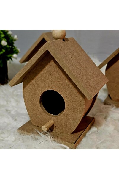 Tekir Store evinizi güzelleştirin Wooden Paintable 3 Pieces Bird Nest Mdf Raw Decorative Bird House
