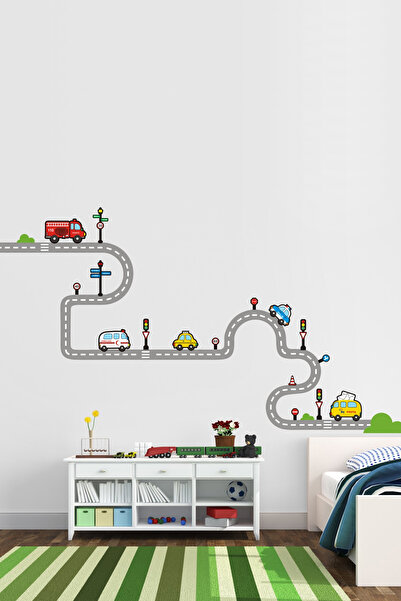 KT Decor Türkiye Traffic Native Figures - Kids Room Wall Sticker Set