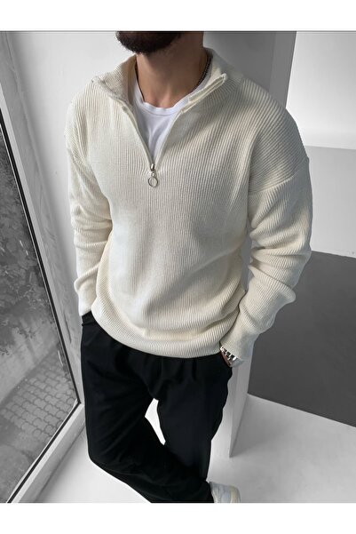 baskor zorel 3 Adet yarım fermuar selanik örme kışlık erkek triko kazak