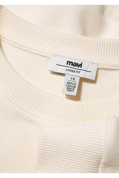 Mavi Béžová mikina z organické bavlny Basic 7S10043-70055