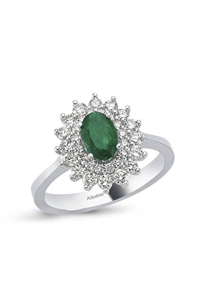 Altınbaş Pırlanta Zümrüt Oval Yüzük