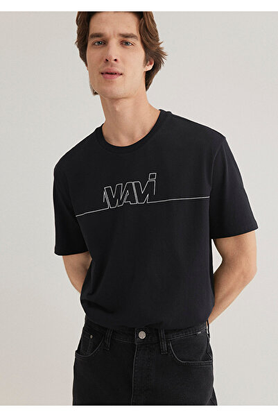 Mavi Λογότυπο Μαύρο T-Shirt Loose Fit 0610254-900