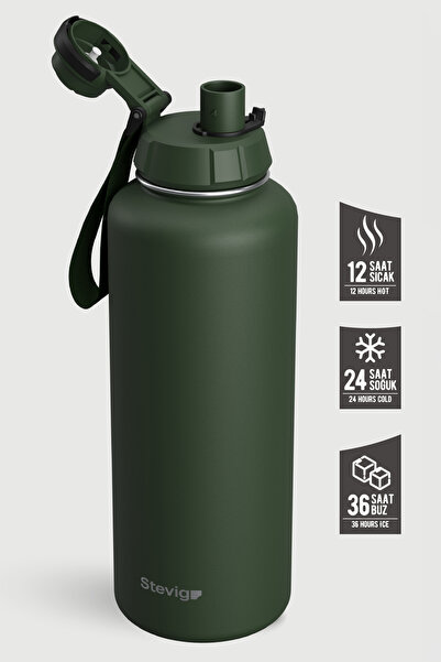 Stevig 1 Hand Leak-Proof Steel Thermos 1500 ml Green St-252