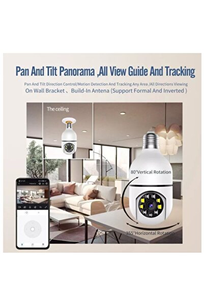 O-KAM 4045 Blub Lamba Robot Kamera 4mm Lens Wifili Okam Pro Uygulama