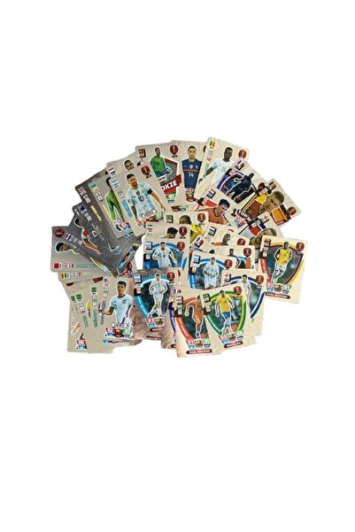 OEM Set of 55 World Football Stars cards, silver, the best players on the planet, 4 years+