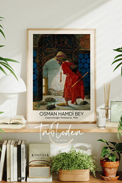 tablodea Pictură cu poster înrămat Osman Hamdi Bey, Dresorul de broaște țesto...