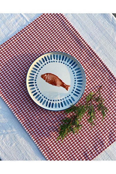 No8 Atölye 2-Piece Linen Checkered American Service