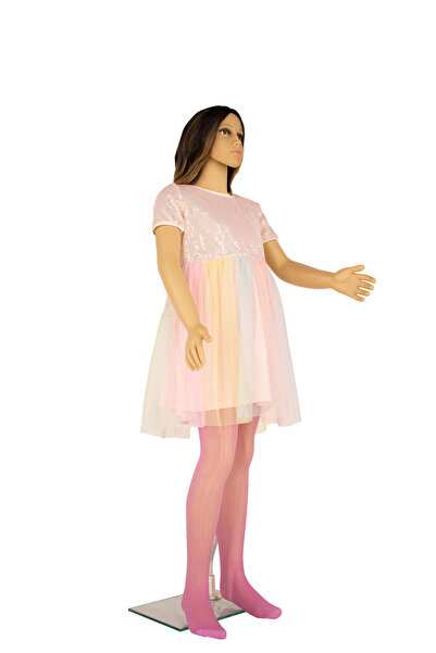 PETRA-ELISA Παιδικό Καλσόν Λύκρα 20 DEN με Σχέδιο Bianca, Φούξια, 9-11 ani