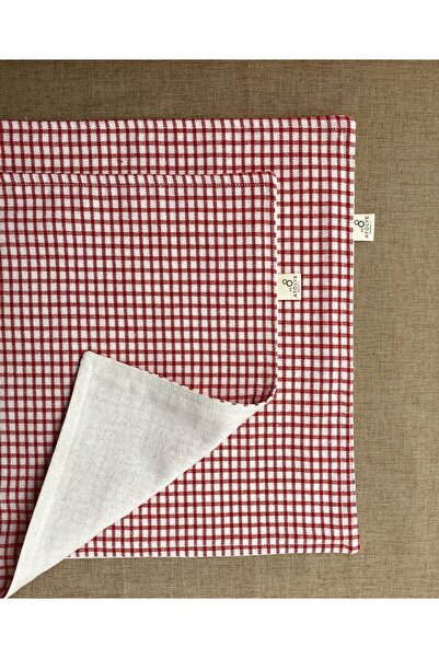 No8 Atölye 2-Piece Linen Checkered American Service