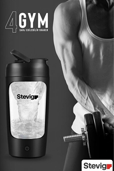 Stevig 4 Gym Şarj Edilebilir Elektrikli Protein Shaker 650 Ml Black ST-225