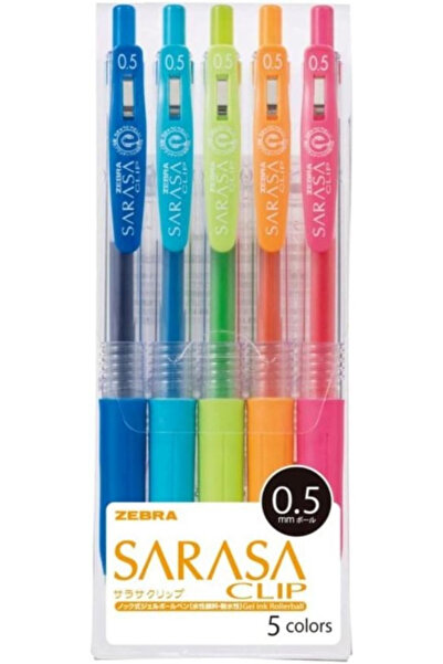 Zebra Technologies ZEBRA Sarasa Clip 0.5, 5 Color Set (JJ15-5CA)