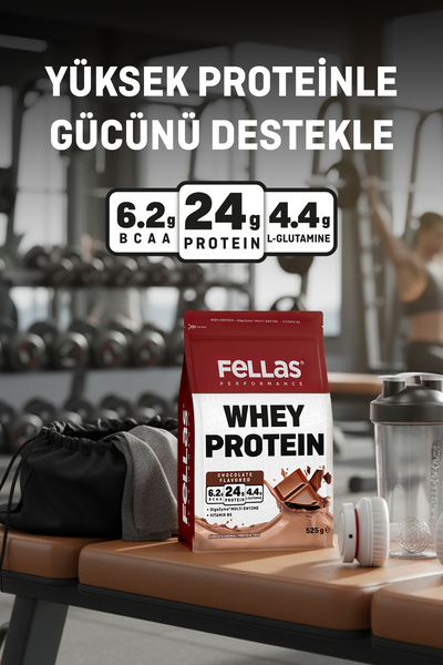 Fellas Whey Protein Tozu Çikolata Aromalı 525g