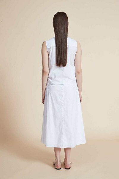 Yola Women's Solid Midi Dress with Shirt Collar