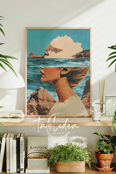 tablodea Pictură poster înrămată retro suprarealistă, pictură decorativă mode...