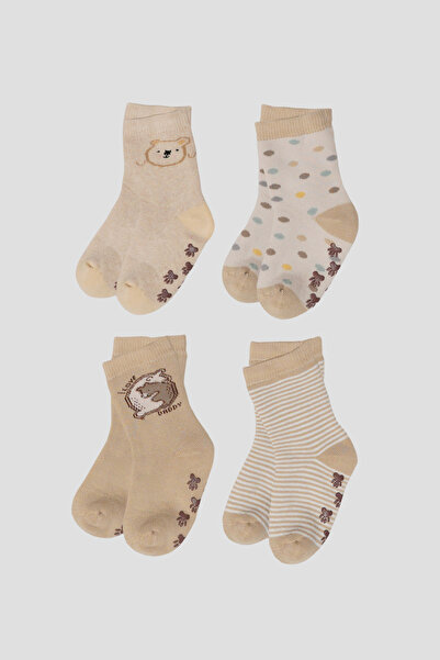 Defne Baby 4 أزواج من الجوارب القطنية الشتوية للأولاد والرضع