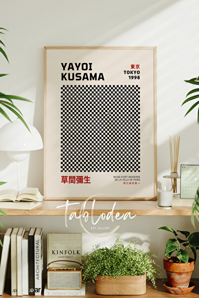 tablodea Pictură modernă cu poster înrămat de Yayoi Kusama, pictură decorativ...