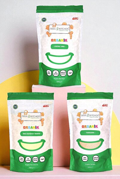 Soul Kitchen Organik Ürünler Organik Sertifikalı İnce İrmik 400 g Pirinç Unu ...
