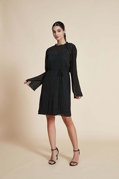 Yola Women's Pleated Polka Dot Mini Dress