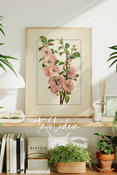 tablodea Pictură cu poster înrămat vintage cu flori de trandafir japonez, pic...