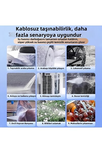 okaoda XHH550PRO (550 motor) çift lityum pil yüksek basınçlı ev temizlik araba yıkama tabancası