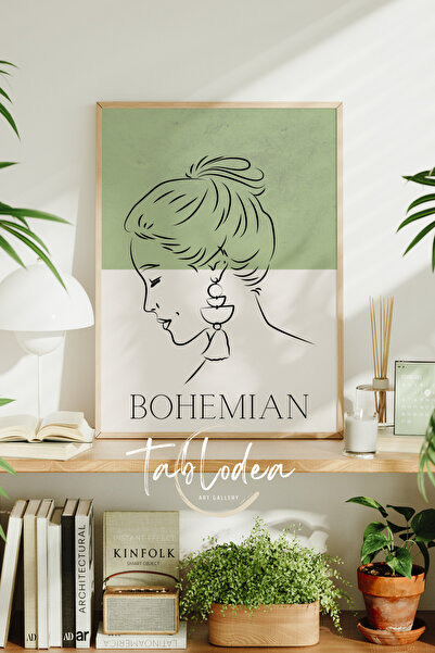 tablodea Εκτύπωση αφίσας με μποέμ πλαίσιο, Μινιμαλιστική διακοσμητική ζωγραφι...