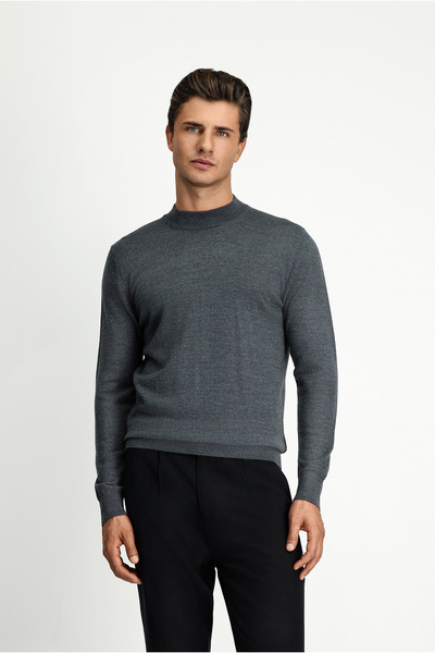 Kiğılı Half Turtleneck Regular Fit Woolen Knitwear Sweater