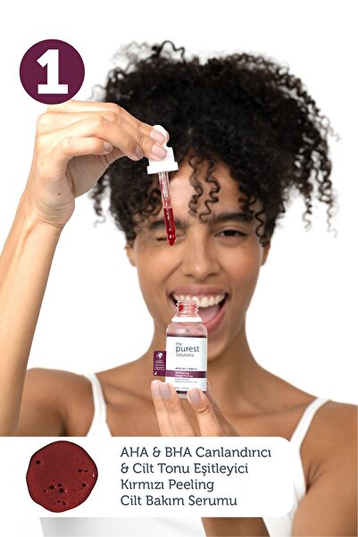 The Purest Solutions Canlandırıcı Cilt Tonu Eşitleyici Yüz Peeling Serum + Spf+50 Güneş Koruyucu