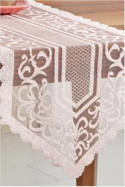 Bilgiçler Knitted Pattern Runner Powder