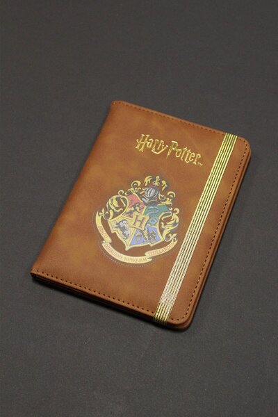 Miniso Harry Potter Lisanslı Bantlı Pasaport Kılıfı - Açık Kahverengi