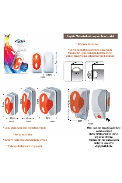 Genel Markalar Dophin Mıknatıslı Cam Sileceği Bıçaklı 10.5x5 cm