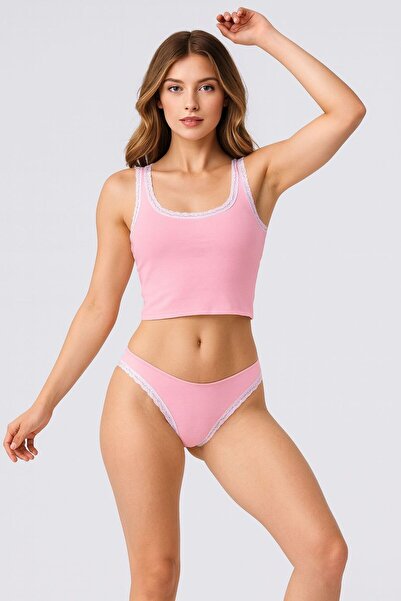 DEEP SECRET Комплект трусів з мереживною обробкою