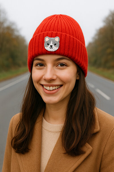 byebruketenci Red Cat Beret Punch Hat Christmas Gift Cat Accessory