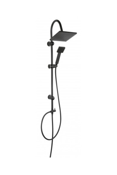 FERRO Zicco Shower Column with Bath/Shower Mixer Matte Black