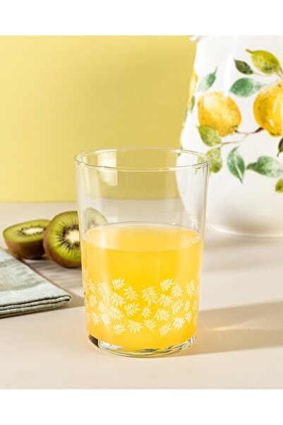 Madame Coco White Leaves Pierretta 4-teiliges Softdrink-Glas-Set - 510 ml