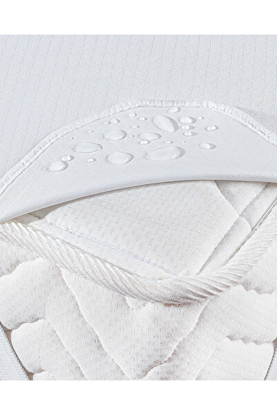 Madame Coco Flore flüssigkeitsdichte Eckmatratze für Einzelbett, elastisch, Weiß