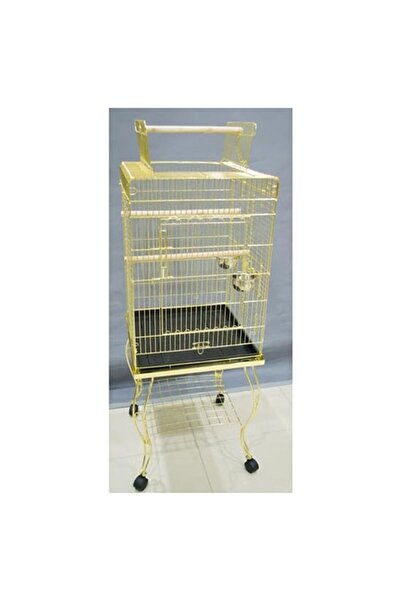 Qh Pet Cage Qh 901ag Sehpalı Papağan Kafesi Gold 51 x 51 x 129