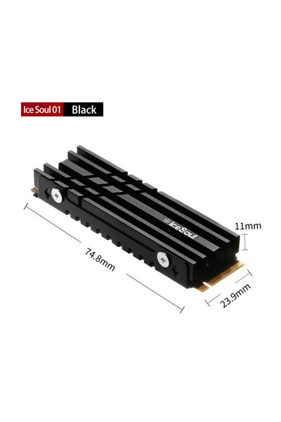 Choice IceSoul 01-2280 FinalCool IceSoul 01 M.2 2242-2230 مشتت حراري SSD، مشتت حراري مزدوج الجوانب، مع نظام Therm