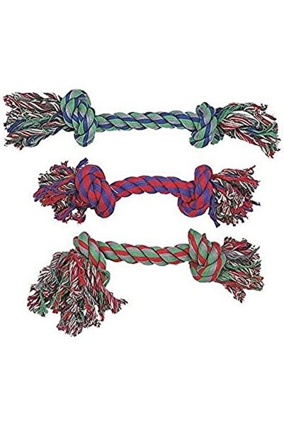 Karlie Flamingo فلامينجو 2 عقدة ملونة حبل 3 قطع XS 17 سم لعبة كلب
