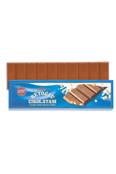 Elit Çikolata Meşhur Beyoğlu Çikolatası Fındıklı Sütlü Tablet Çikolata 300g G...
