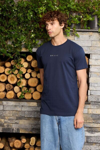 KLY Ανδρικό μπλουζάκι με μεγάλο λαιμόκοψη T-511B