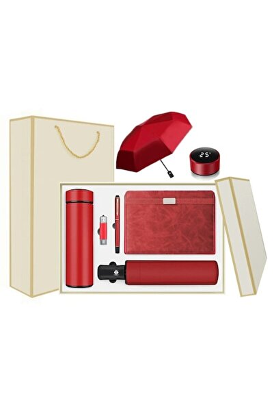 LEBLOU Set cadou premium business – agenda nedatata, pix metalic, termos cu a...