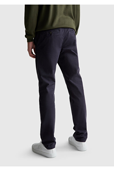 United Colors of Benetton Men's Navy Blue Slim Fit Chino Trousers