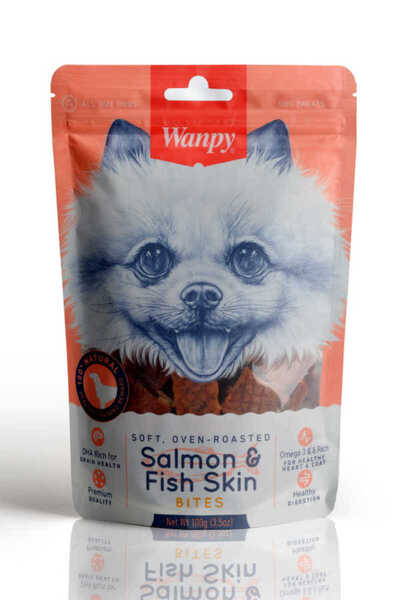 Wanpy Gerçek Somon Dilimleri 100gr Köpek Ödülü
