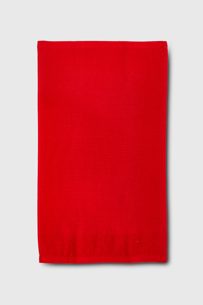 Benetton Home 5 Pieces Bath Towel Hand Face Body Red 100% Cotton 30X50 cm Face Towel