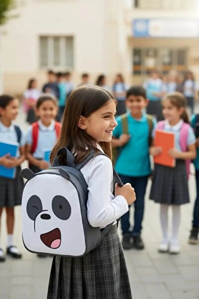 Miniso We Bare Bears Lisanslı Sırt Çantası - Panda