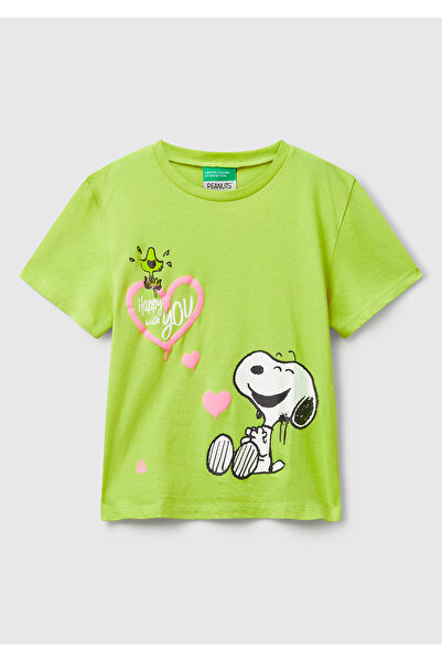 United Colors of Benetton Tricou din jerseu pentru fete, cu decolteu cu riba,...