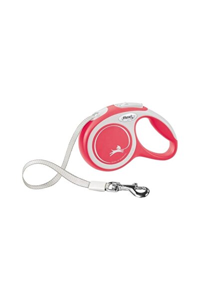 Flexi New Comfort Strip Automatic Dog Walking Leash 3 Mt Tr-Red-Medium